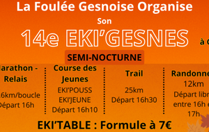 Eki'Gesnes : Marathon relais &amp; Trail semi nocturne Dans 40 jours