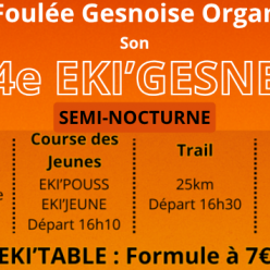 Eki'Gesnes : Marathon relais & Trail semi nocturne Dans 40 jours